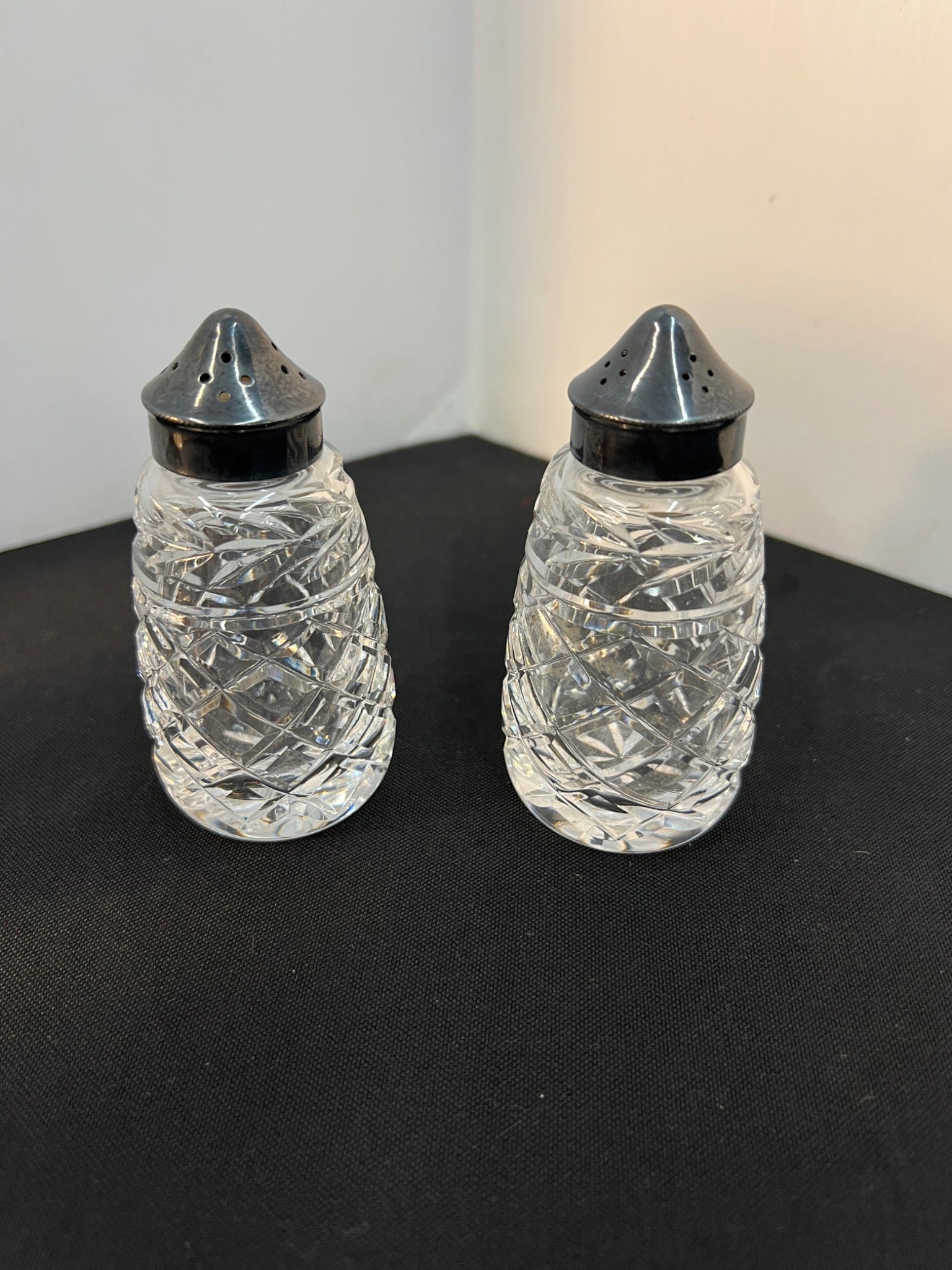 Waterford Cut Glass Salt and Pepper Shakers