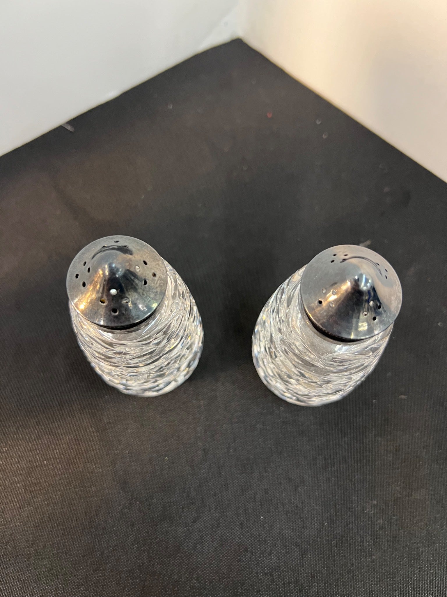 Waterford Cut Glass Salt and Pepper Shakers