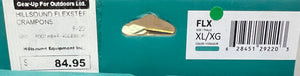 Gold crimp on a teal box with branding and product details.
