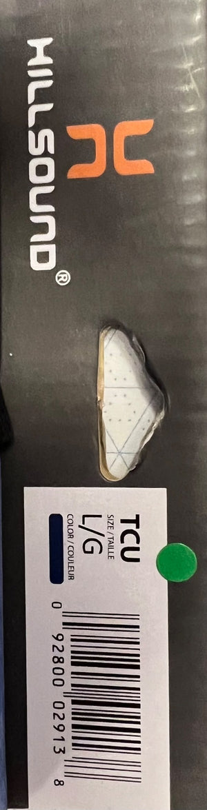 Millsound golf club head cover with label on a black background