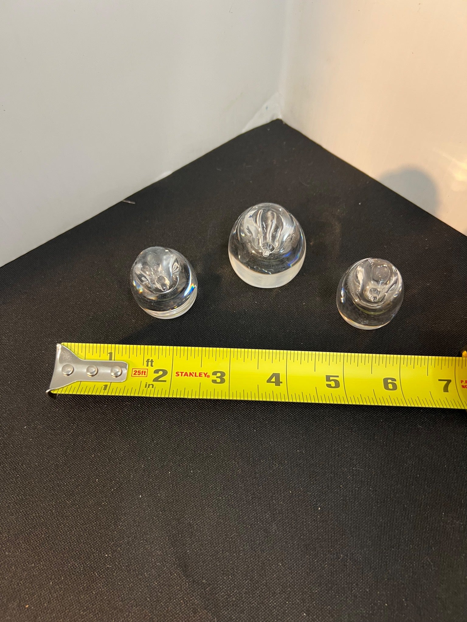 3 Glass Penguin Figurines