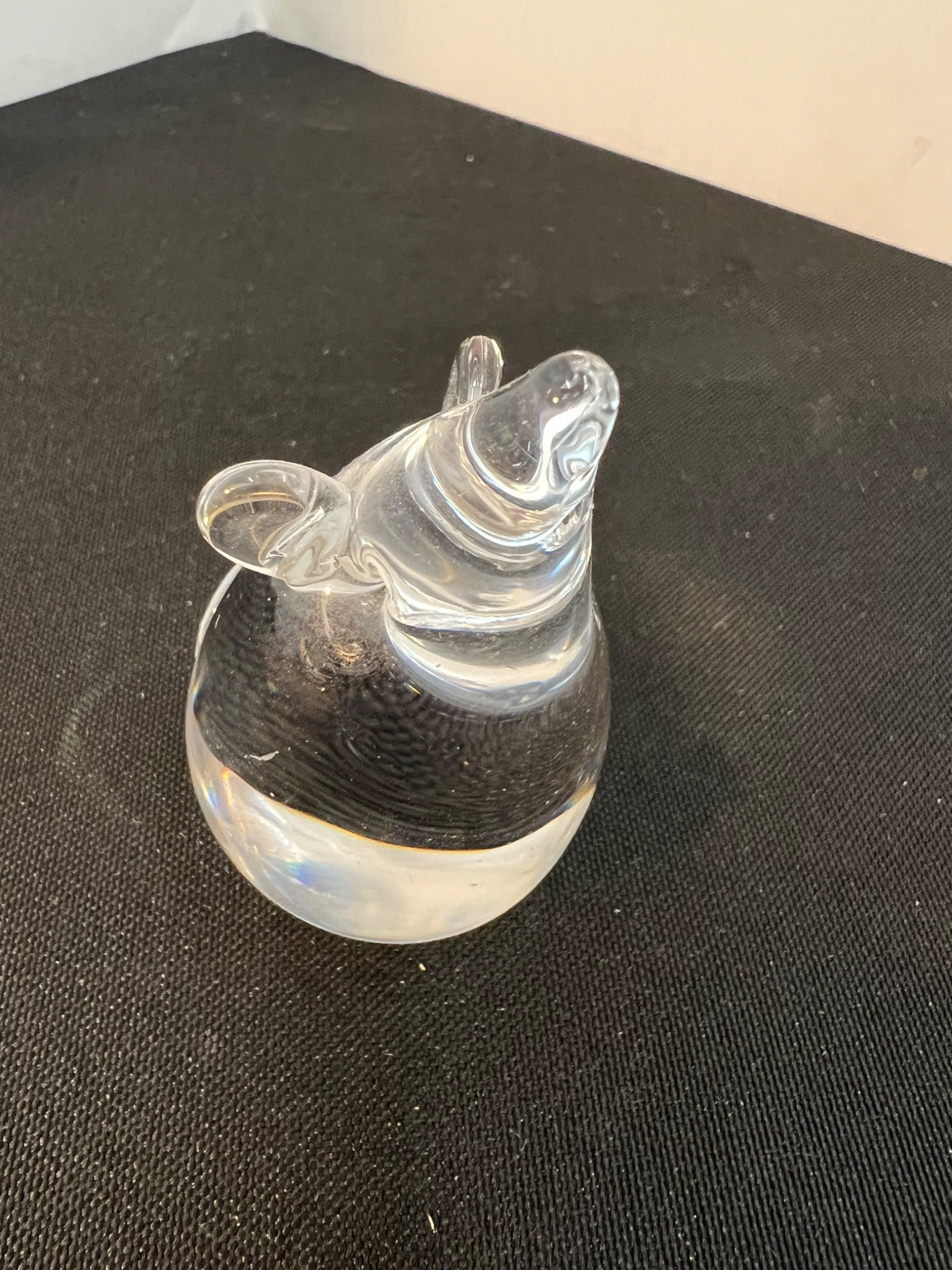 Norsk Hadeland Crystal Mouse Figurine