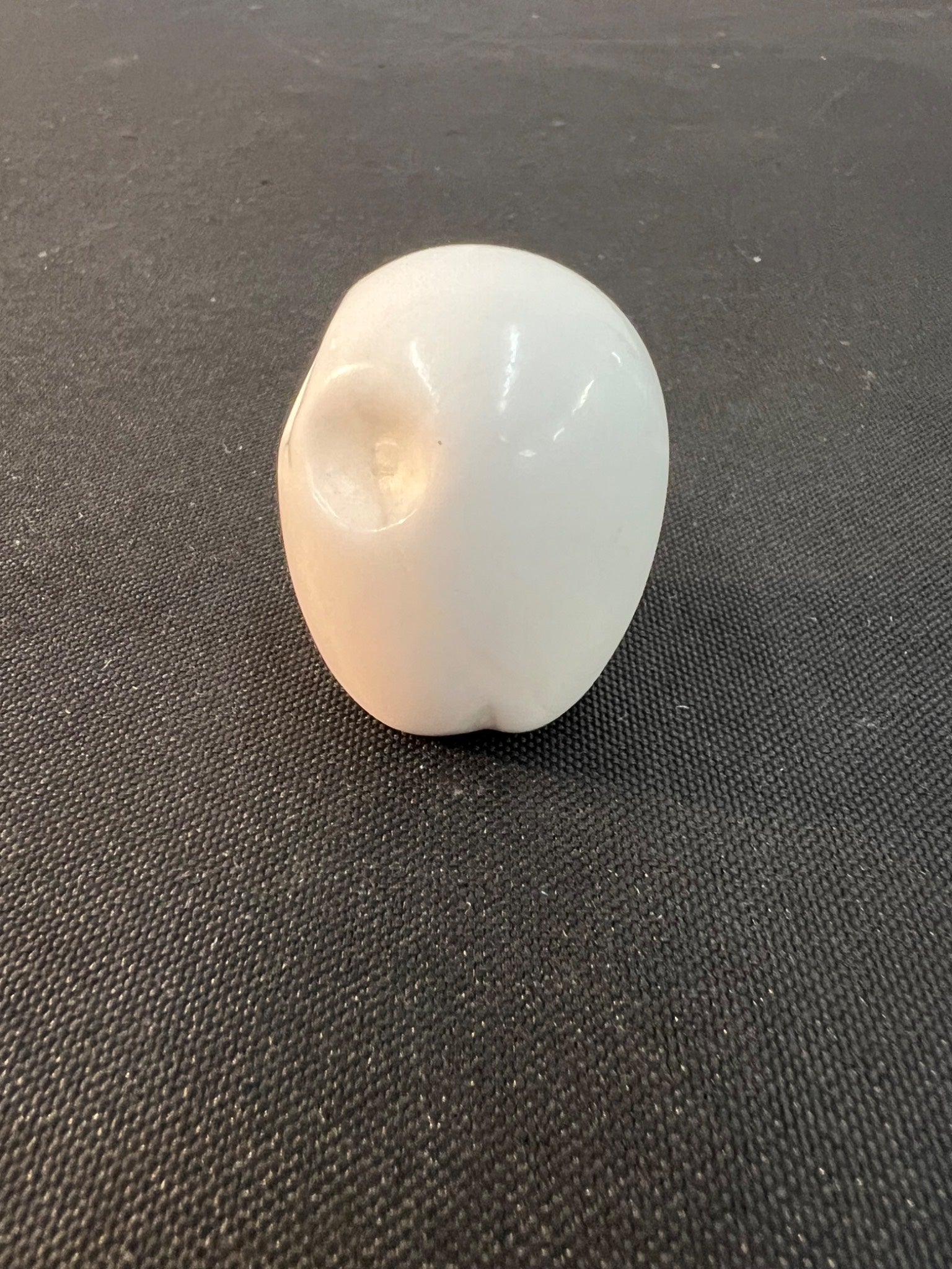 White Polished Stone Sculpture Owlette