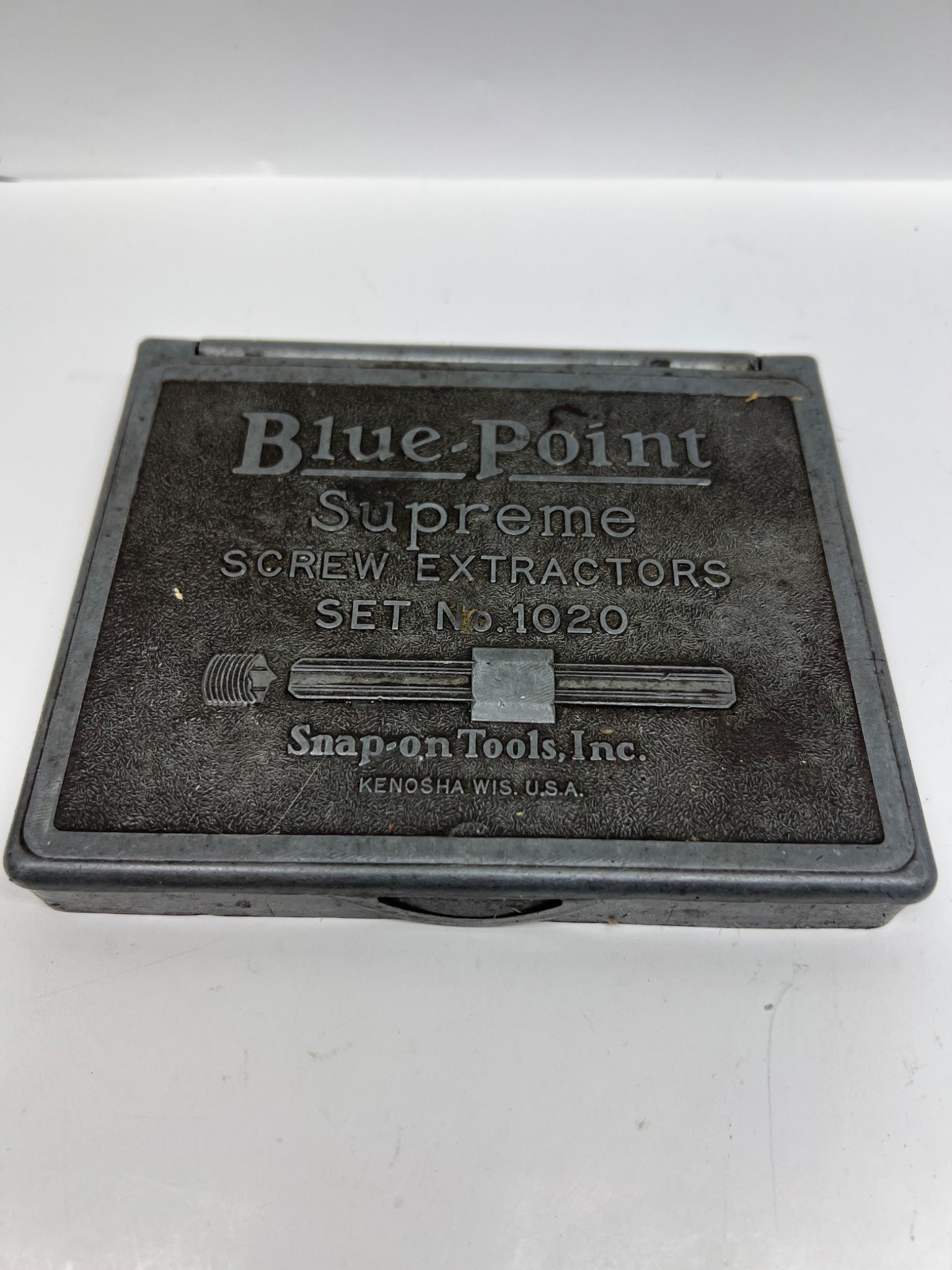 Blue Point Screw Extractor Set No. 1020 Cast Metal Case