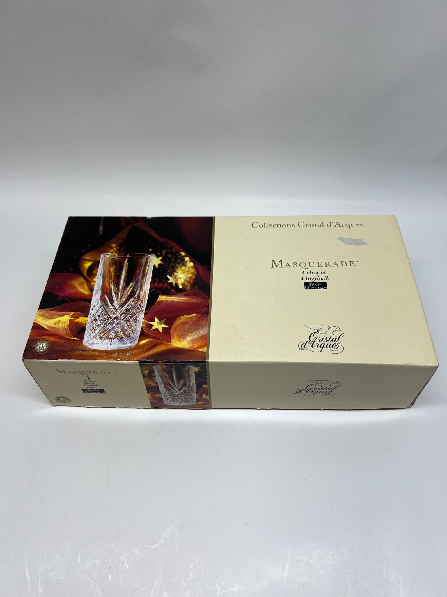 Cristal d’Arques Masquerade 4 High Ball Glasses