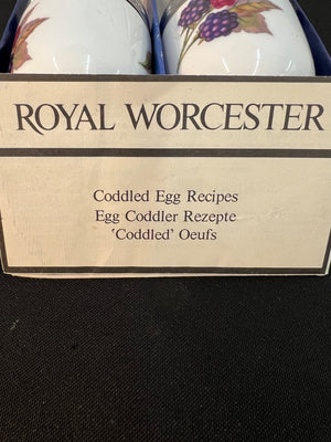 Royal Worcester coddled egg recipes book with floral design on cover