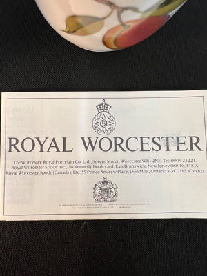 Royal Worcester brand label on a black background