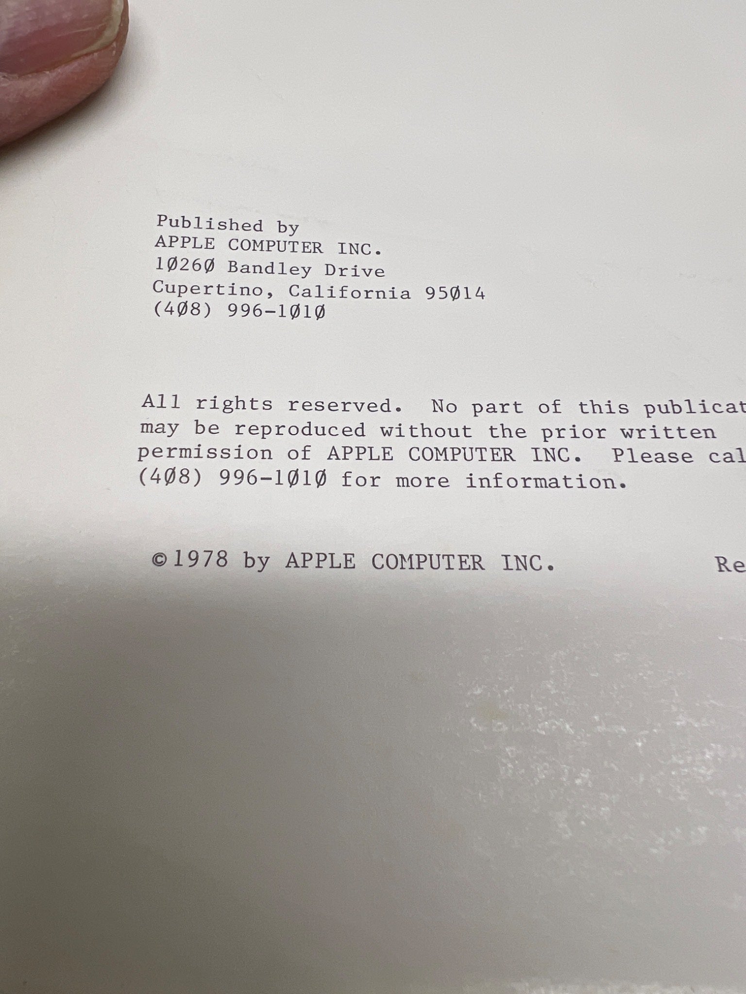 1978 Applesoft BASIC Programming Reference Manual