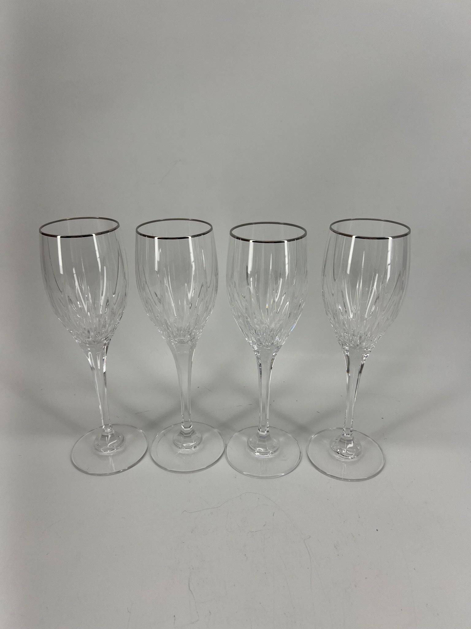 Mikasa Silver Lights Crystal Stemware - set of 4
