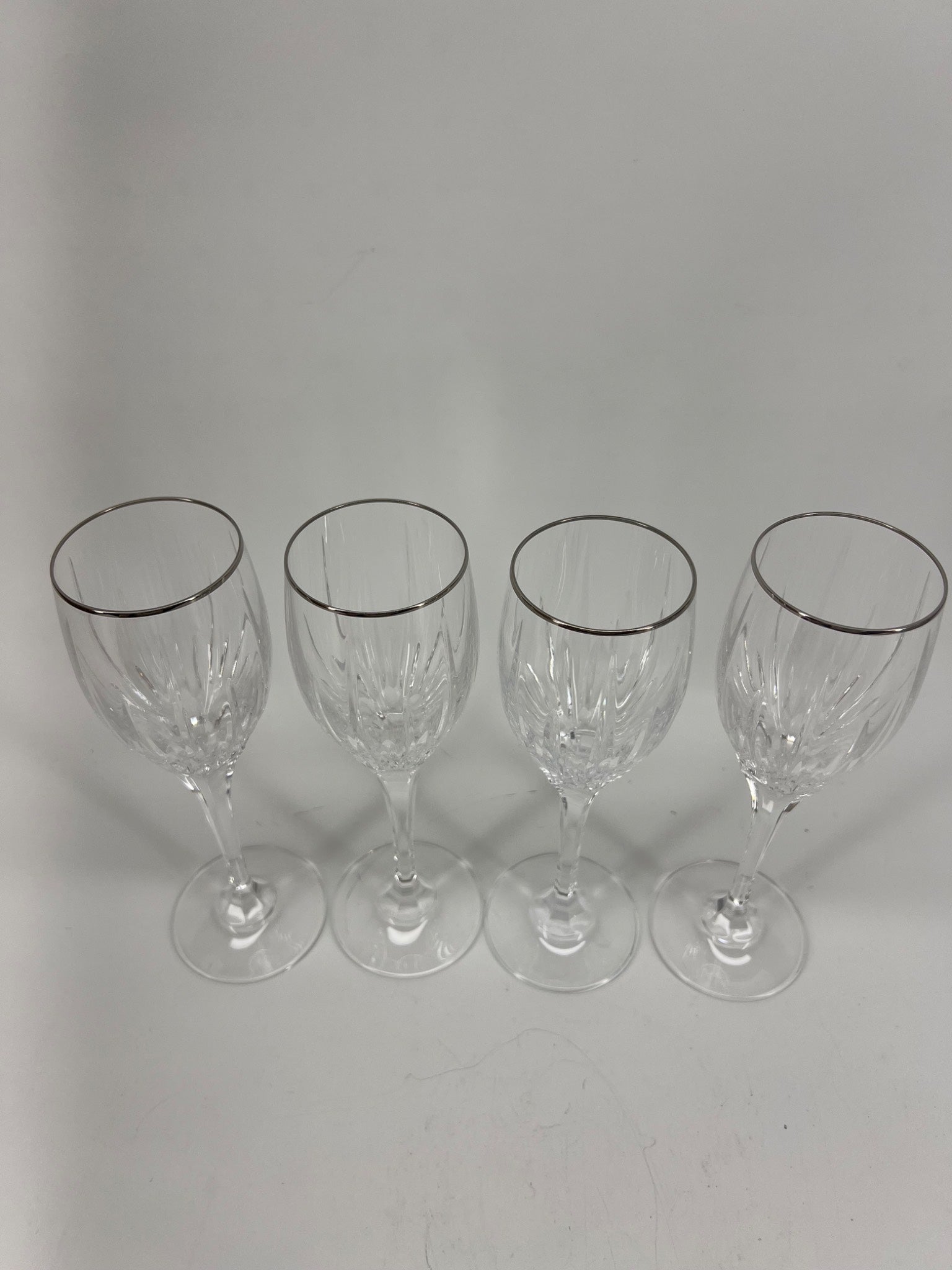 Mikasa Silver Lights Crystal Stemware - set of 4