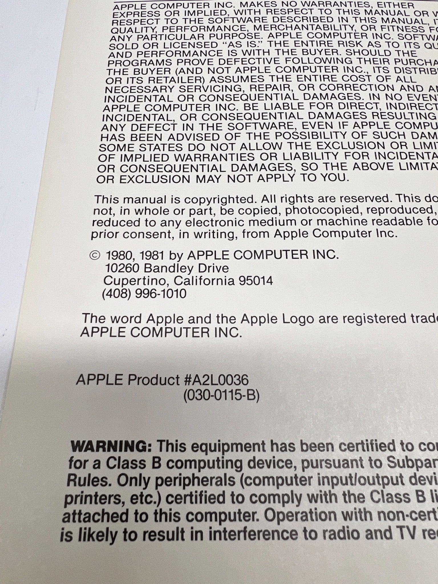 Apple II 'The DOS Manual'