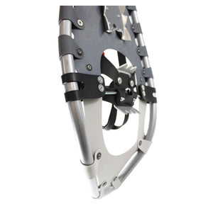 Metal snowshoe frame on a white background