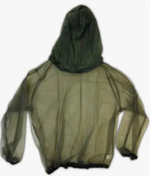 Green hooded jacket on a white background