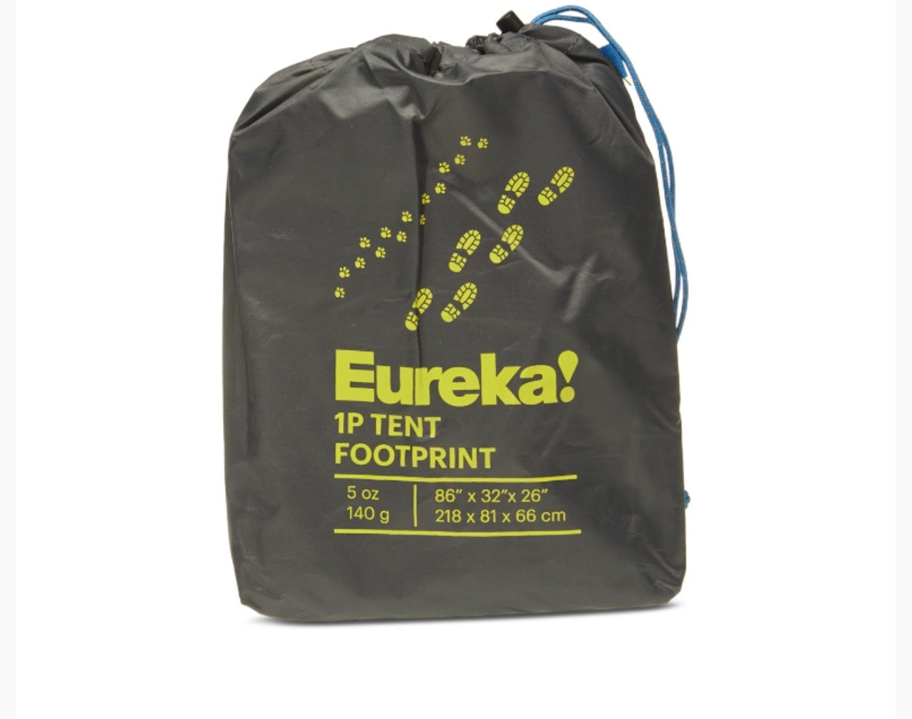 Eureka! tent footprint packaging with drawstring on a white background