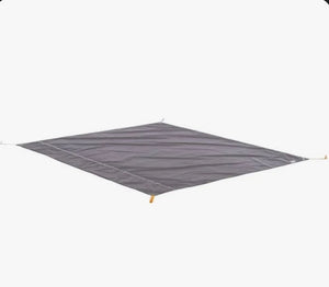 Gray tarp on a white background