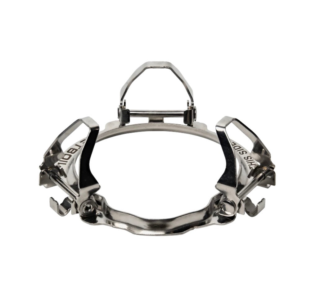 Metal horse bridle on a white background