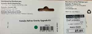 Katadyn Befree Gravity Upgrade Kit packaging with product details and pricing.