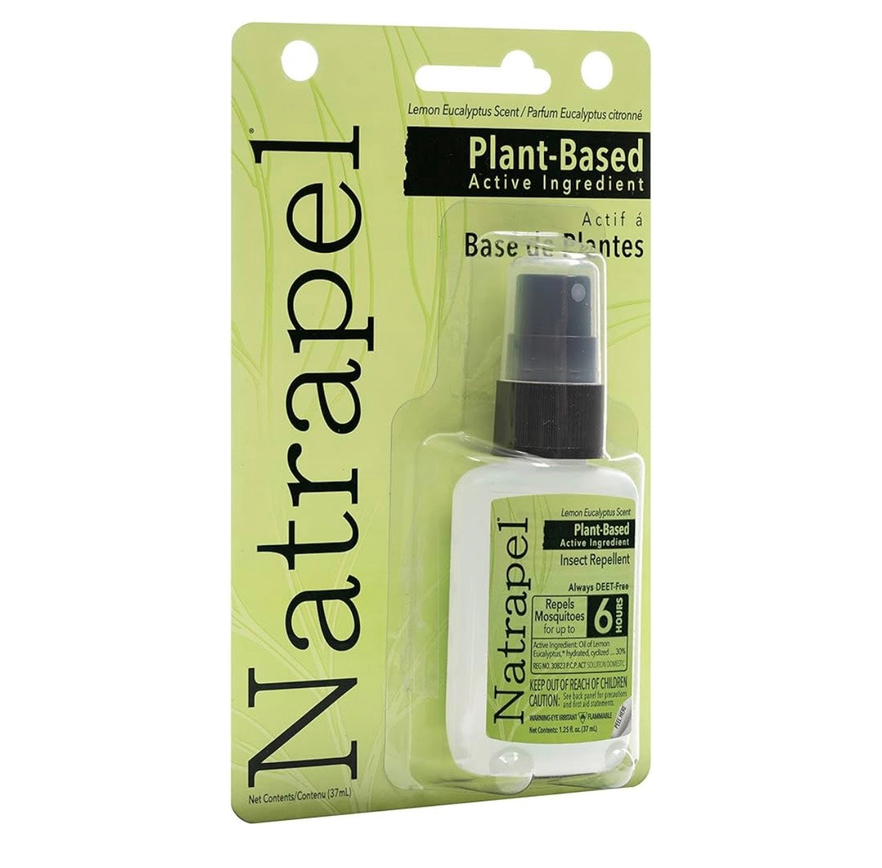 Natrapel insect repellent bottle in packaging on a white background
