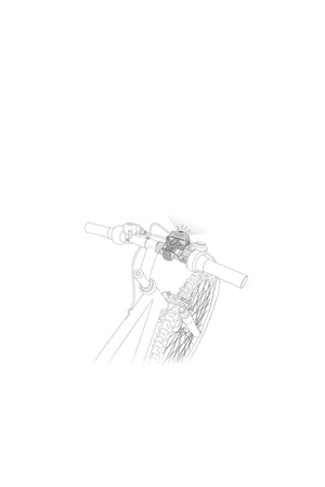 Simplified line drawing of a bicycle on a white background