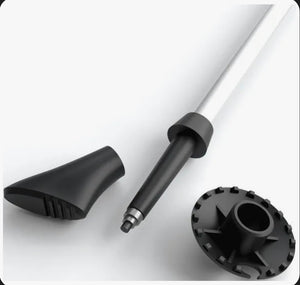 Black mechanical components on a white background