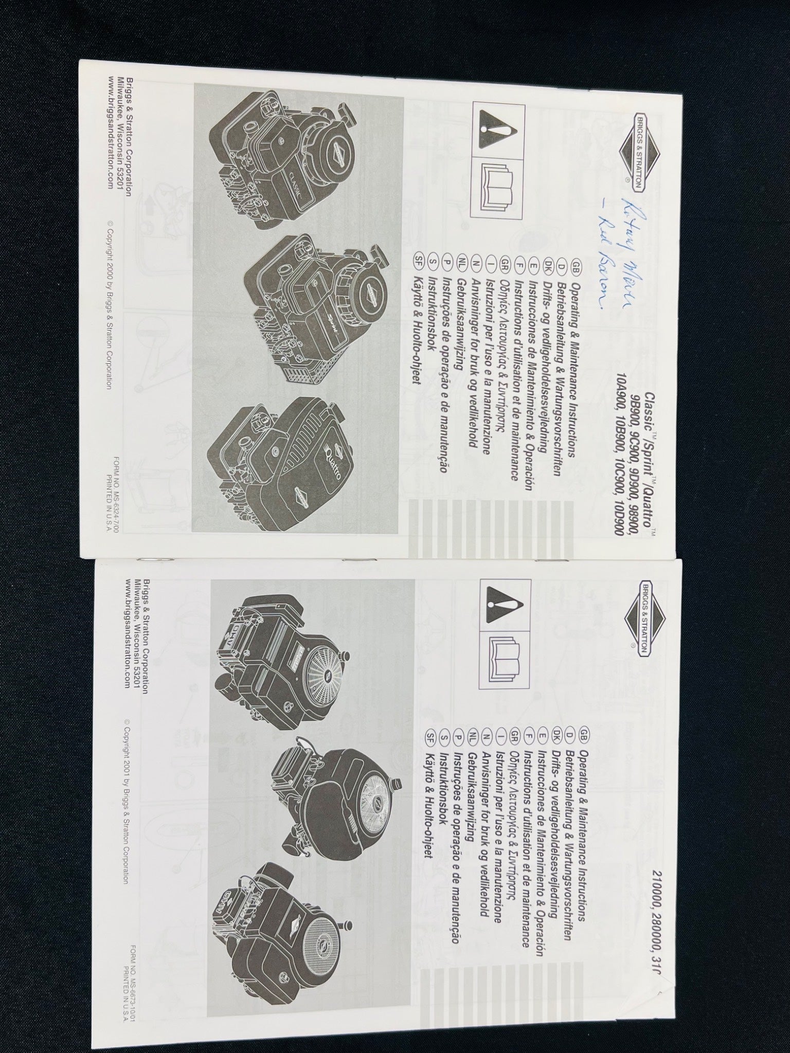 Briggs & Stratton Engine Manual Set