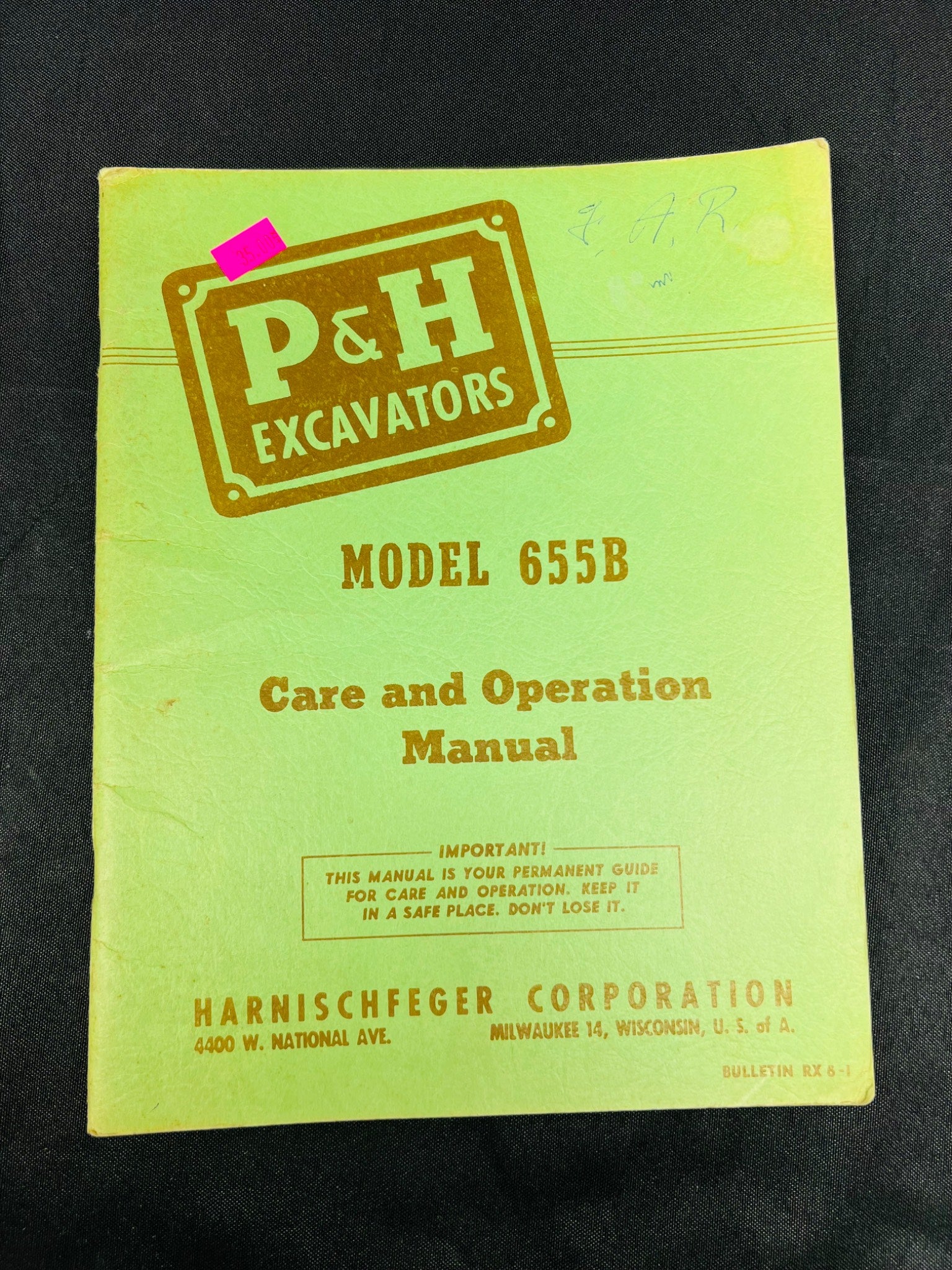 P&H Excavators Model 655B Manual