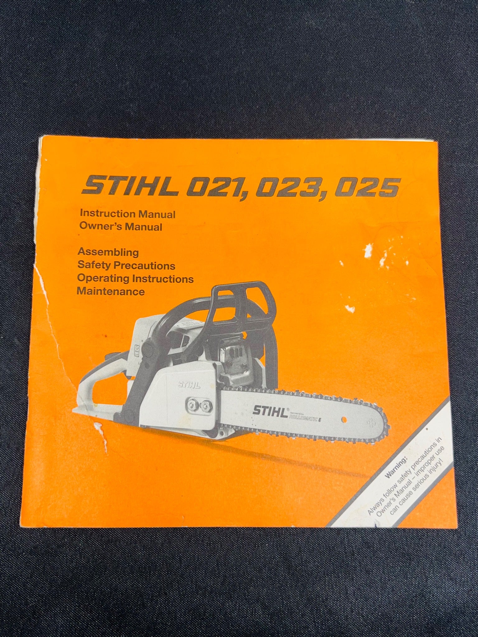 Stihl 021, 023, 025 Chainsaw Manual – Thunder Bay Estate Sales