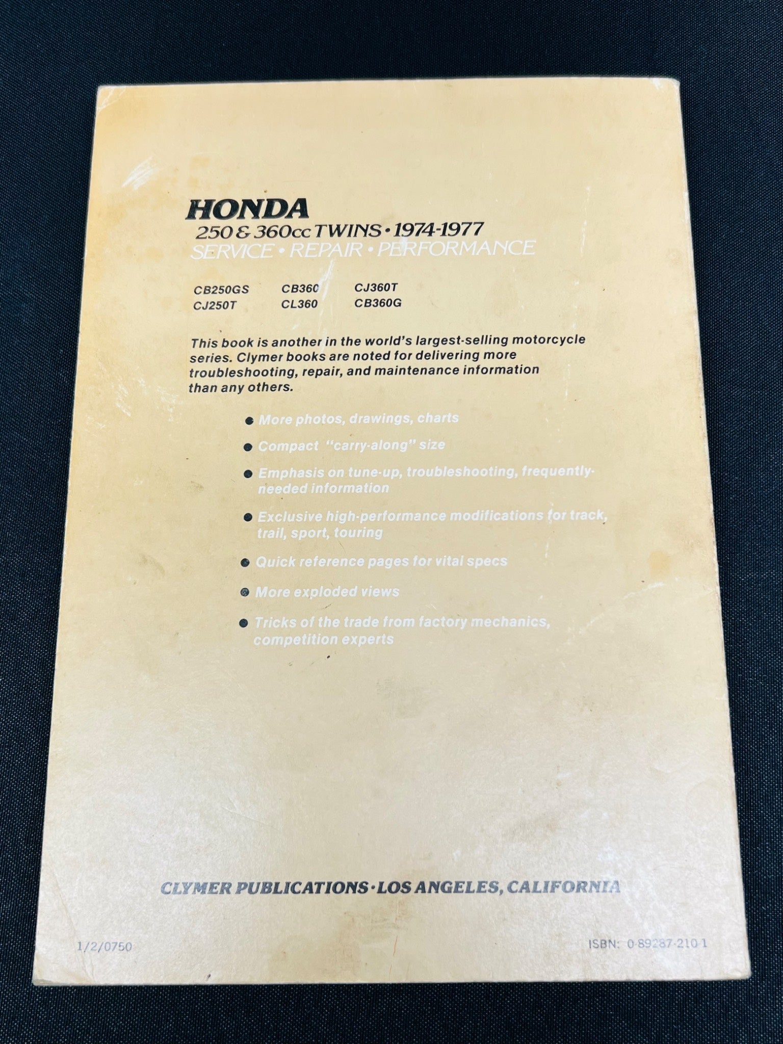 Clymer Honda 250-360cc Twins 1971-1977 Manual