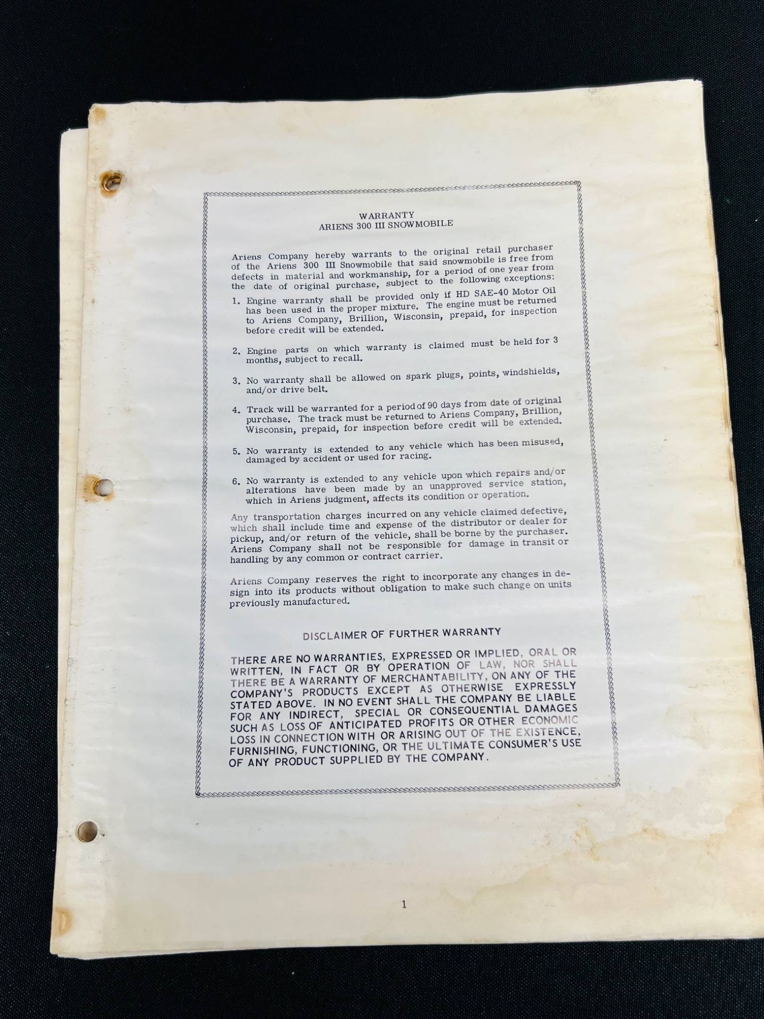 Ariens 700 III Snowmobile Manual