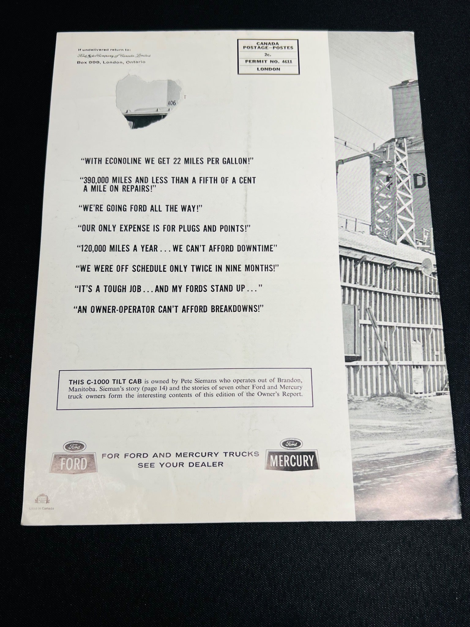 1963 Ford Truck Brochure Owners Report