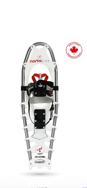 Snowshoe with North Face branding on a white background