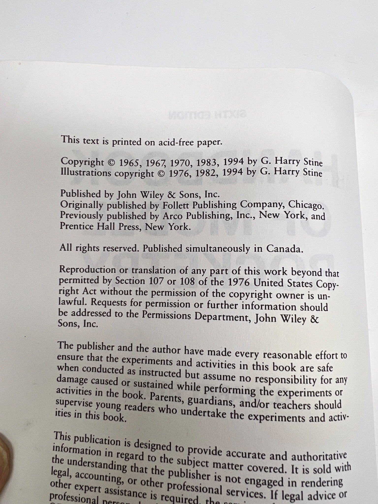 Handbook of Model Rocketry by G. Harry Stine (Sixth Edition)