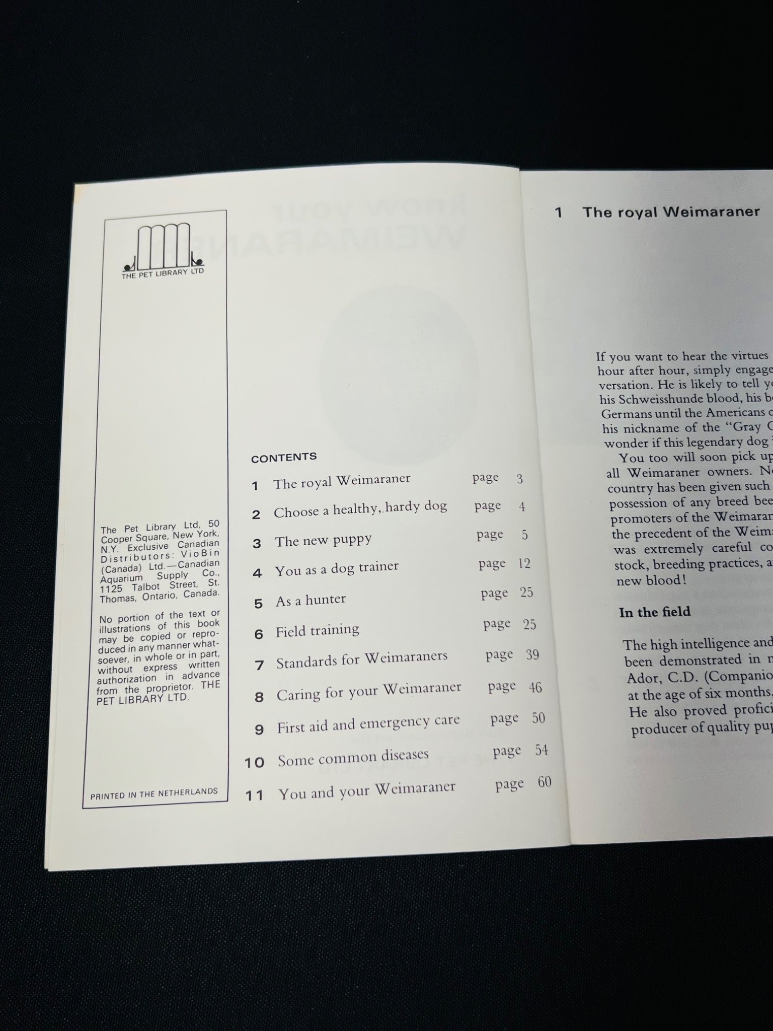 Know Your Weimaraner Booklet