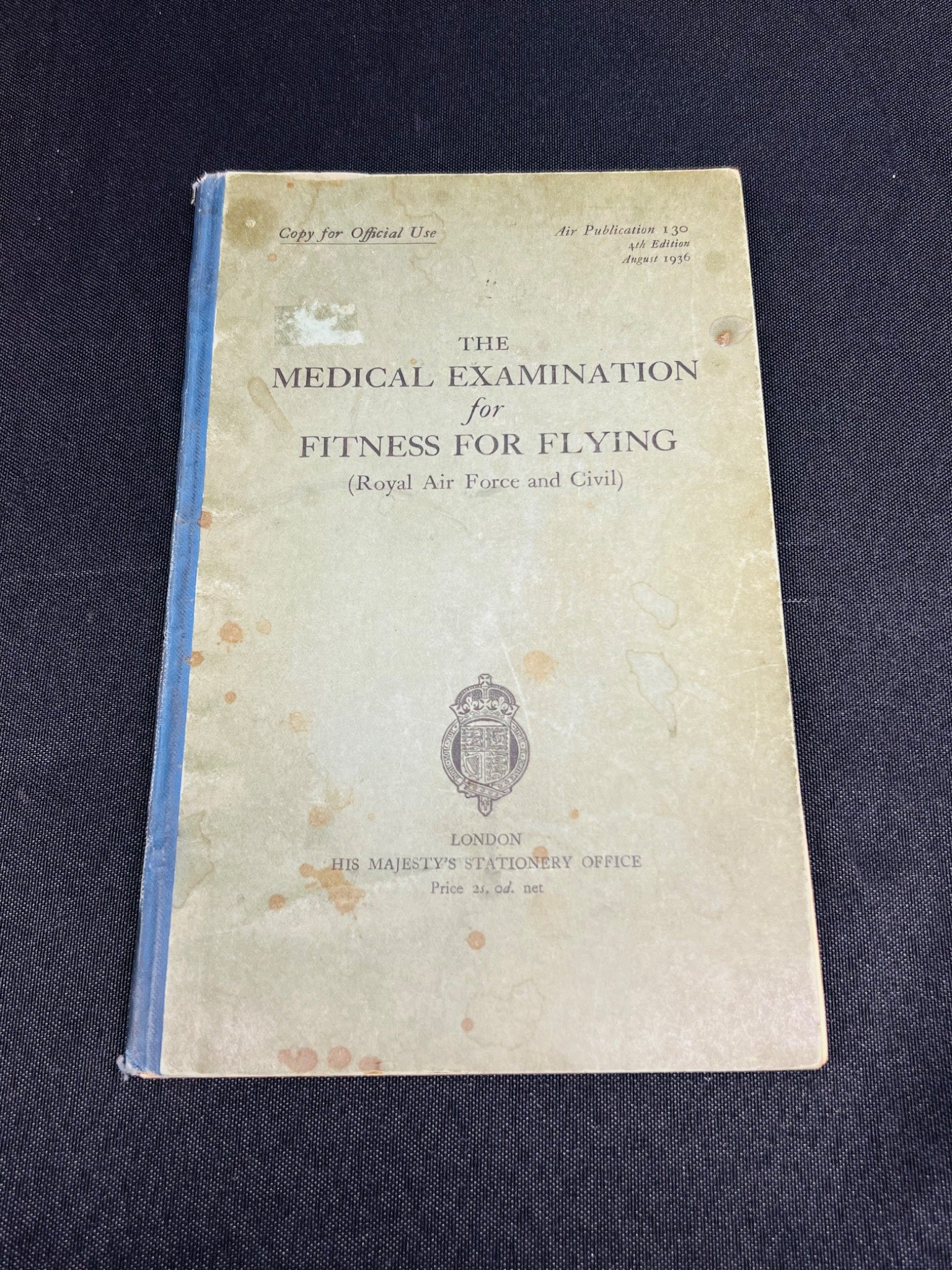 Medical Examination for Flying Book, RAF