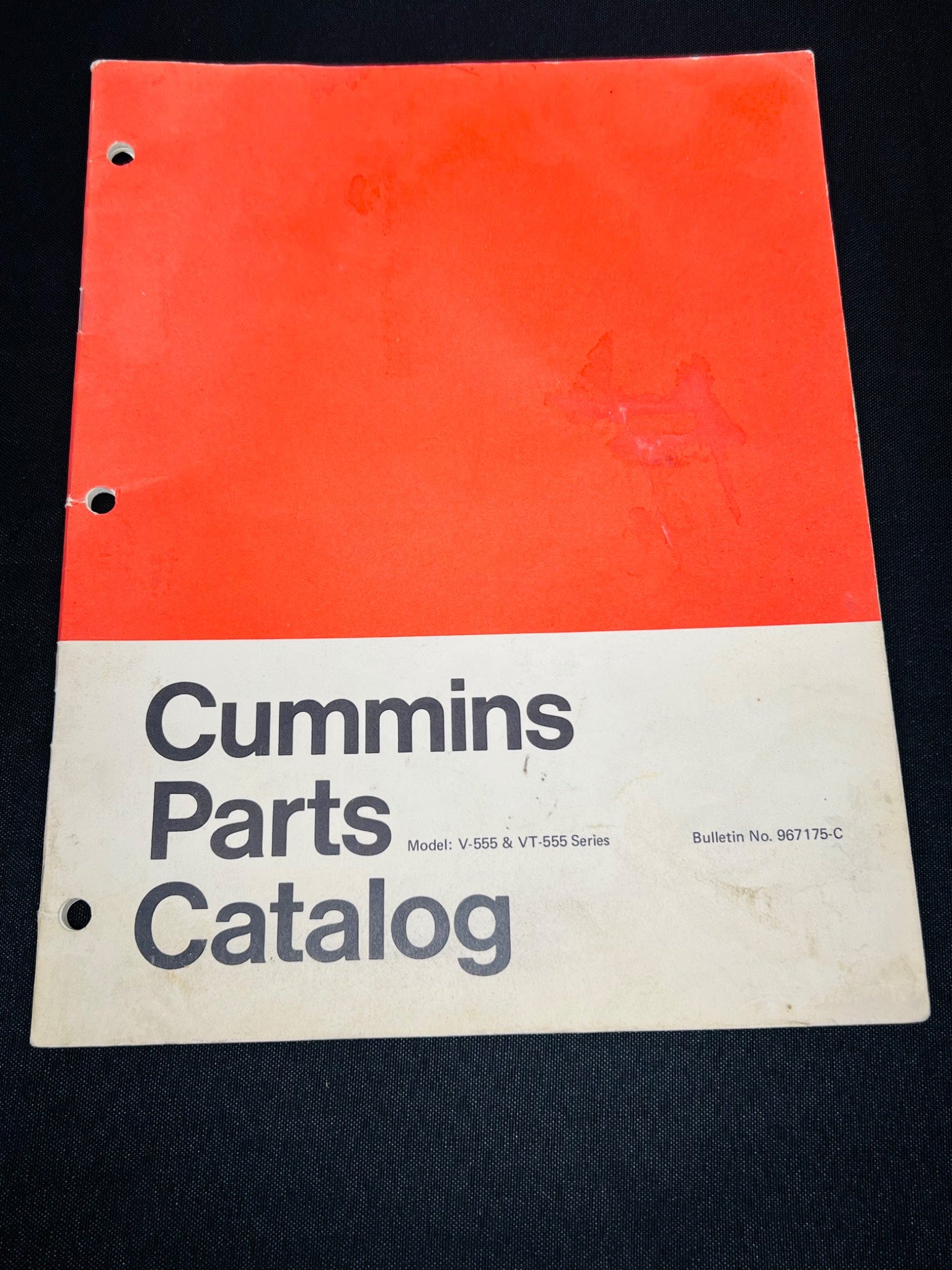 Cummins VT V555 Parts Catalog Bulletin