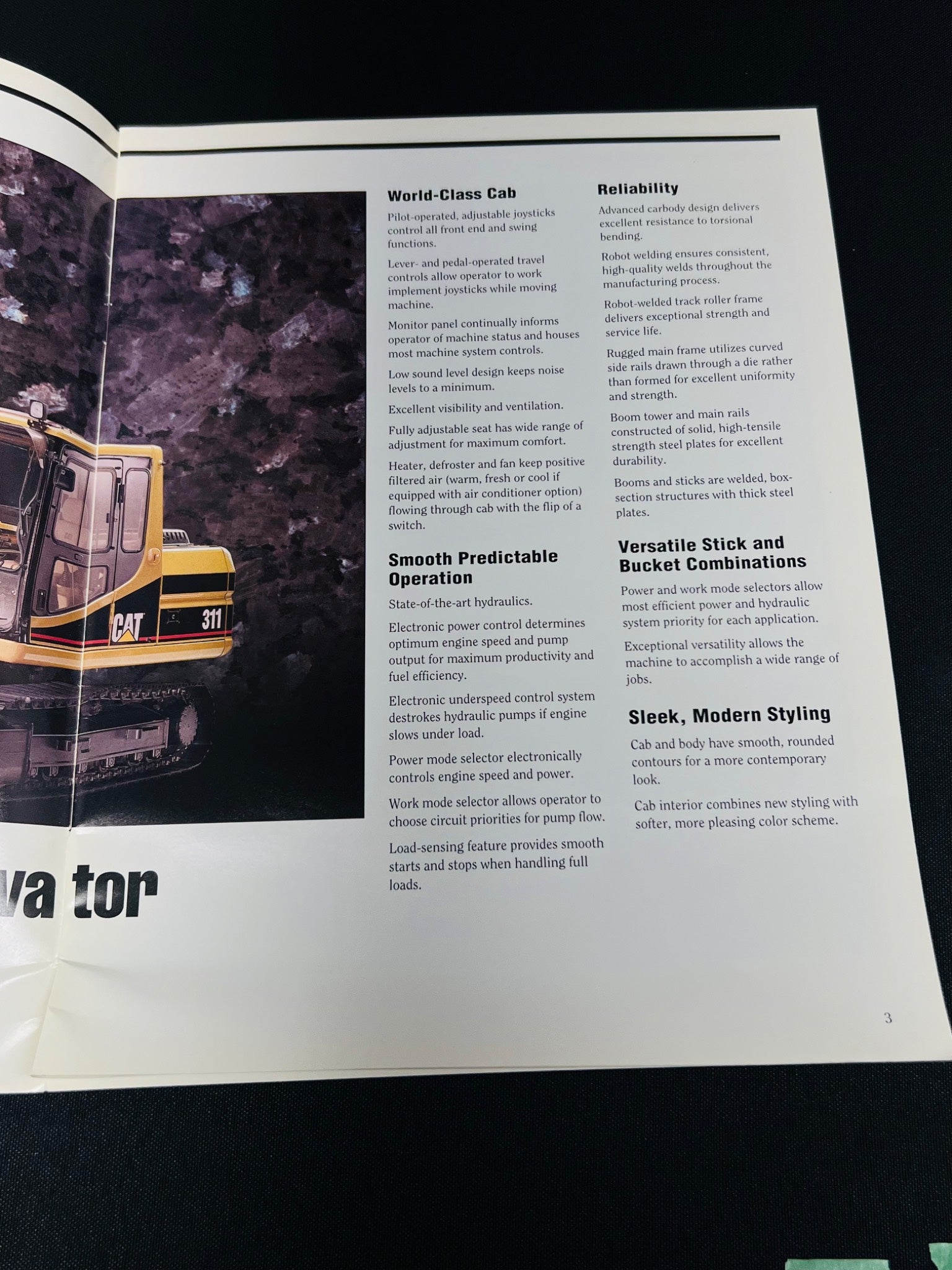 Caterpillar 311 Excavator Brochure