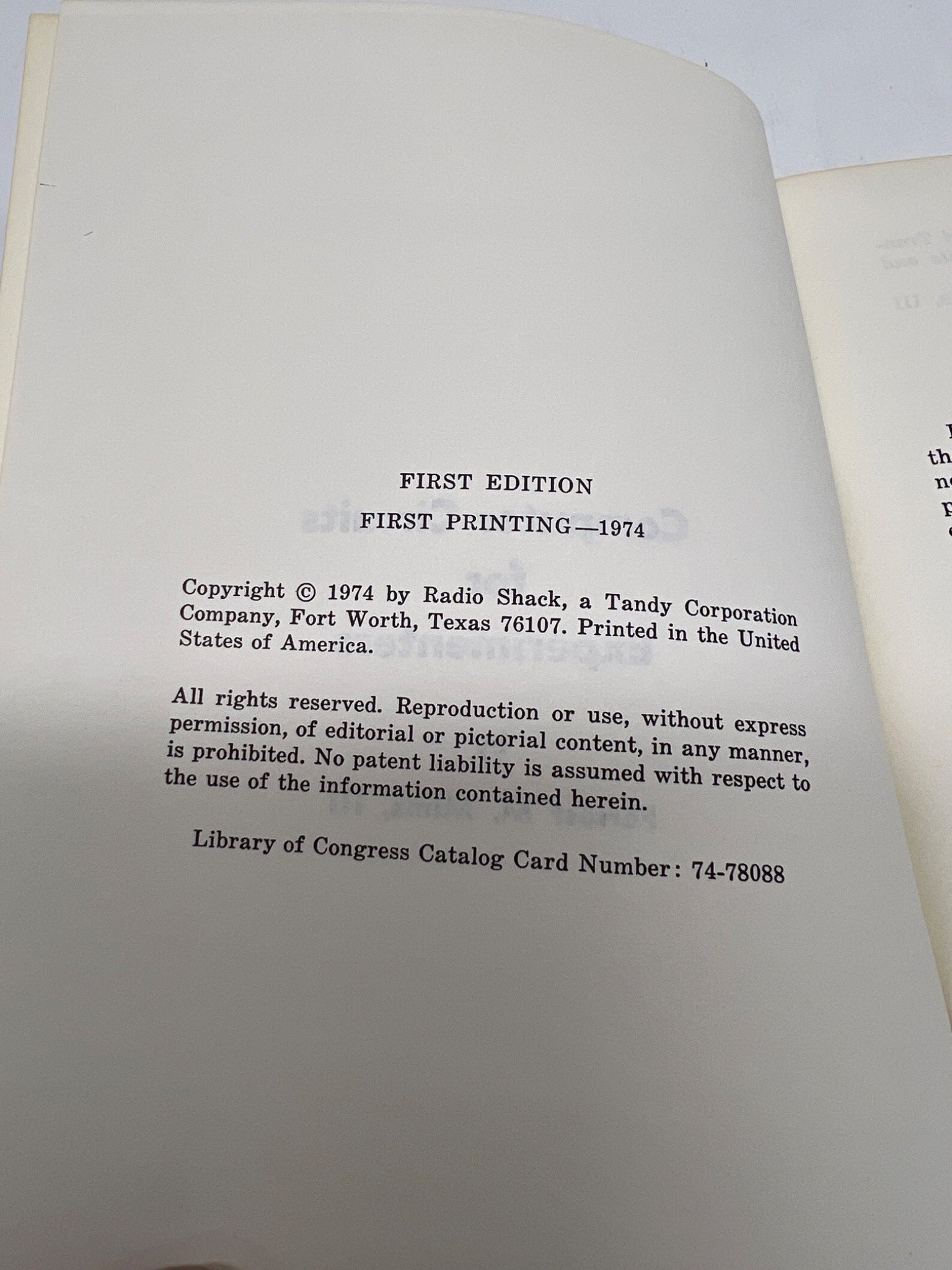 Computer Circuits for Experimenters (1974 Radio Shack First Edition)