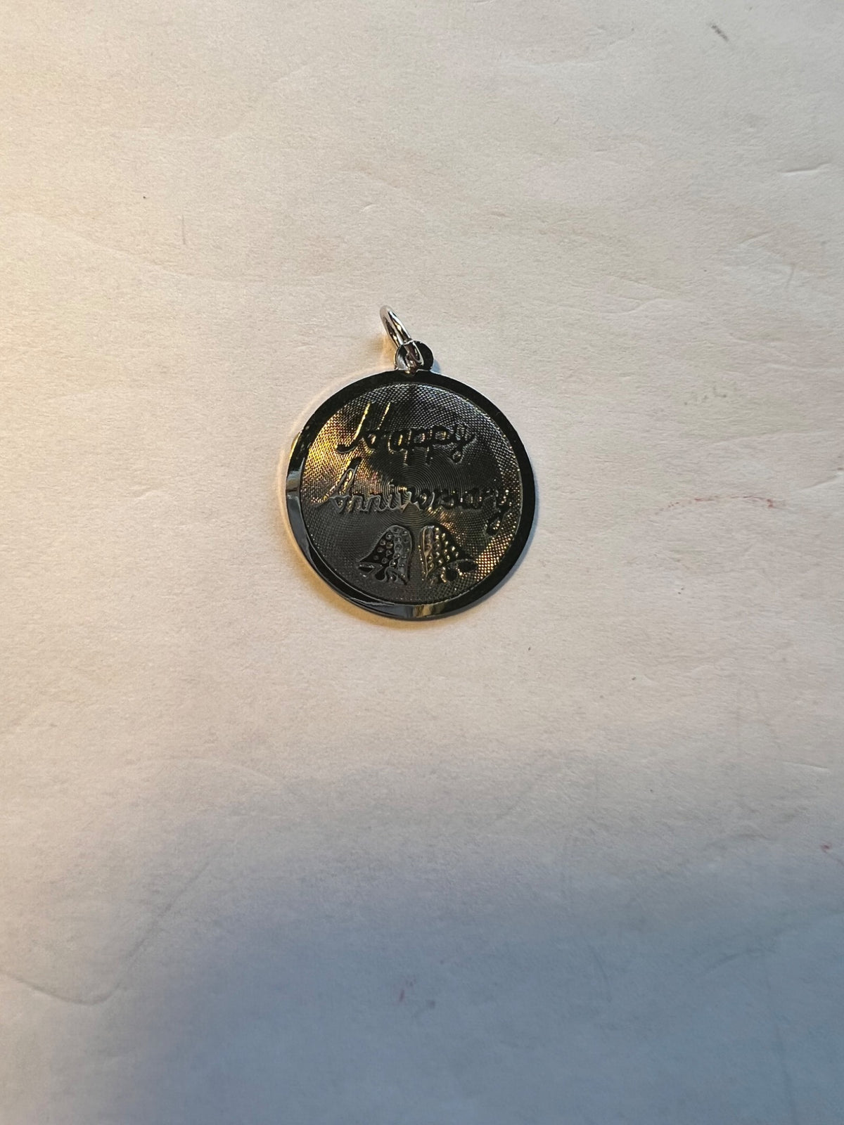 Happy Anniversary Pendant With Bells Design