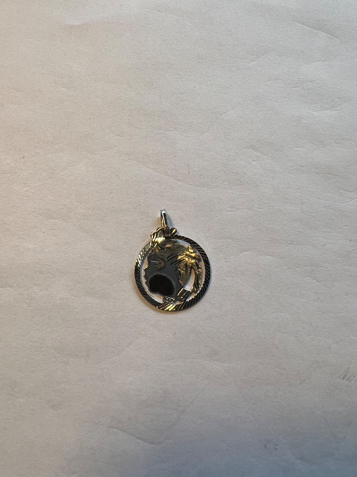 Sterling Silver Pendant with Decorative Profile
