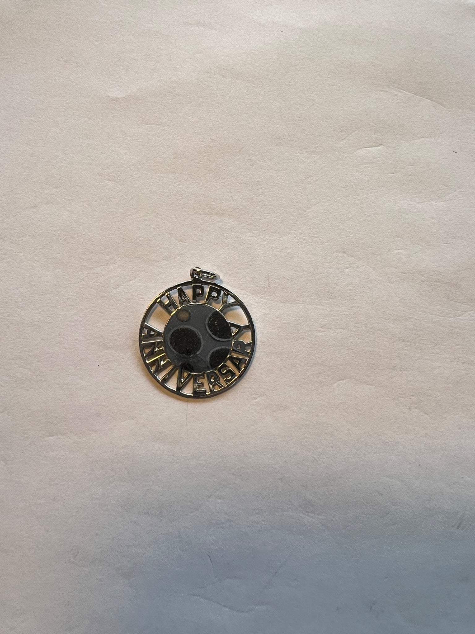 Happy Anniversary Sterling Silver Pendant