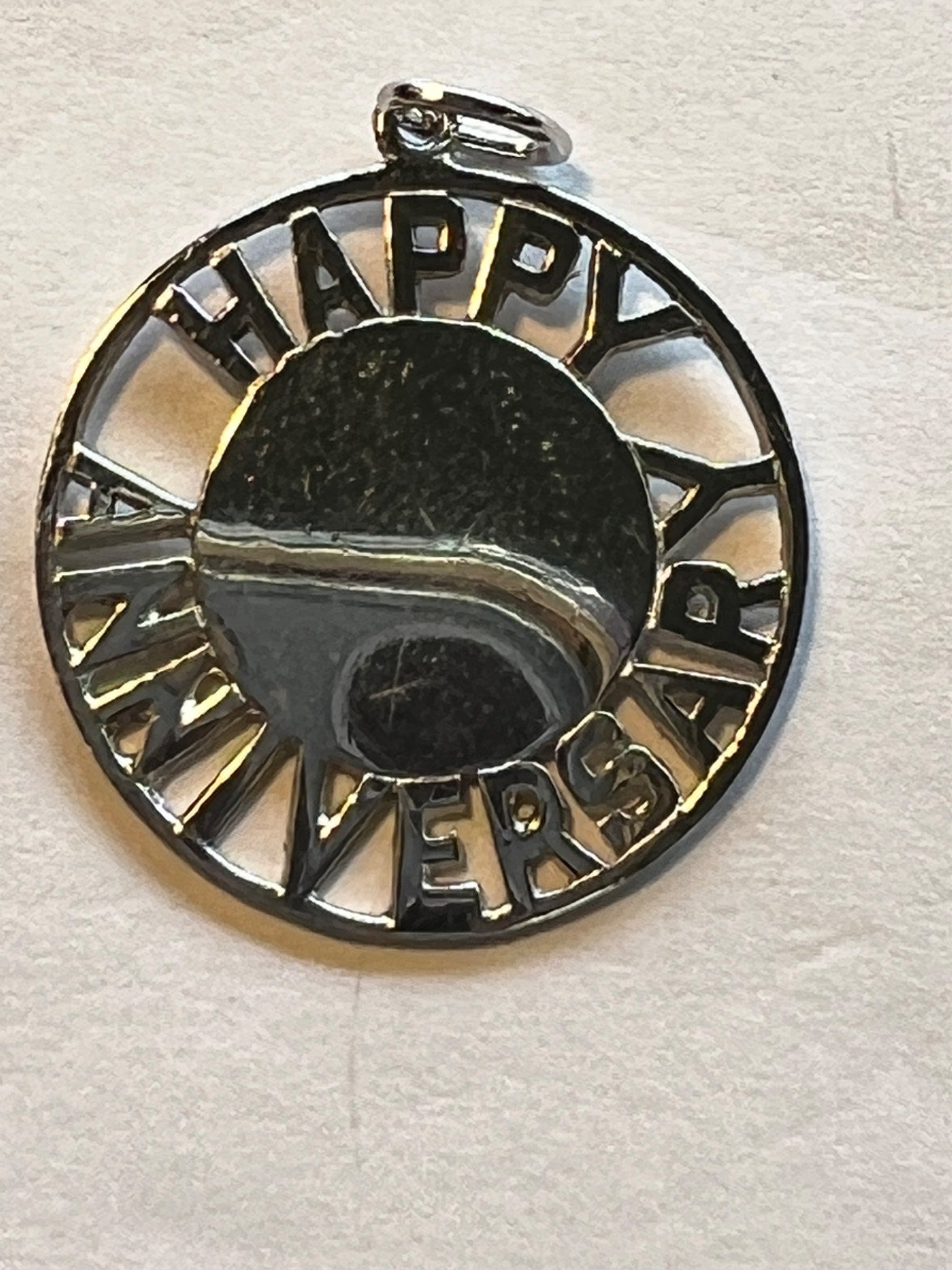 Happy Anniversary Sterling Silver Pendant