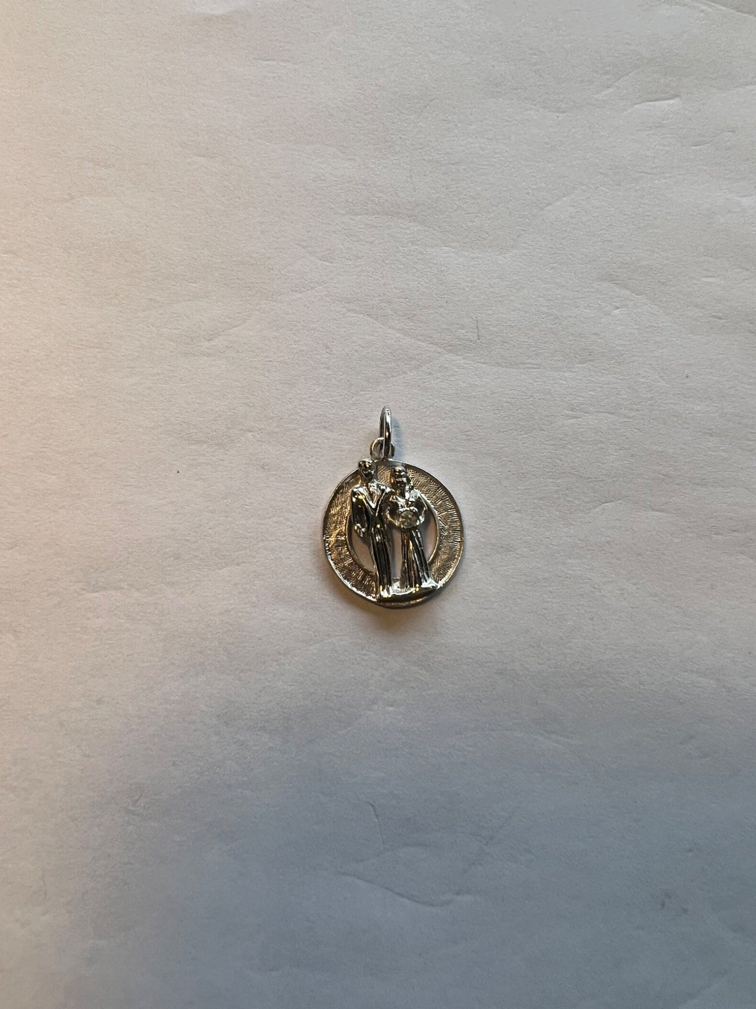 Sterling Silver Pendant with Couple Design