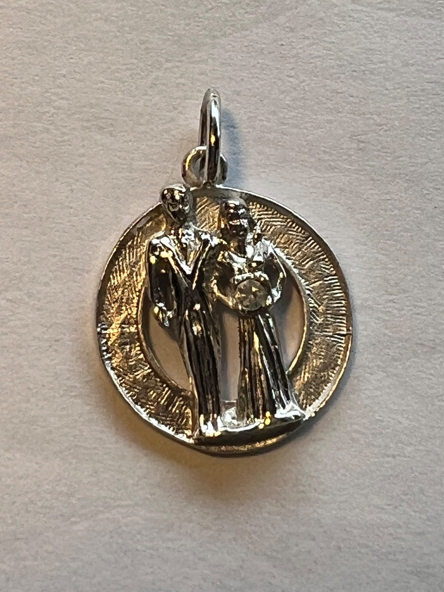 Sterling Silver Pendant with Couple Design