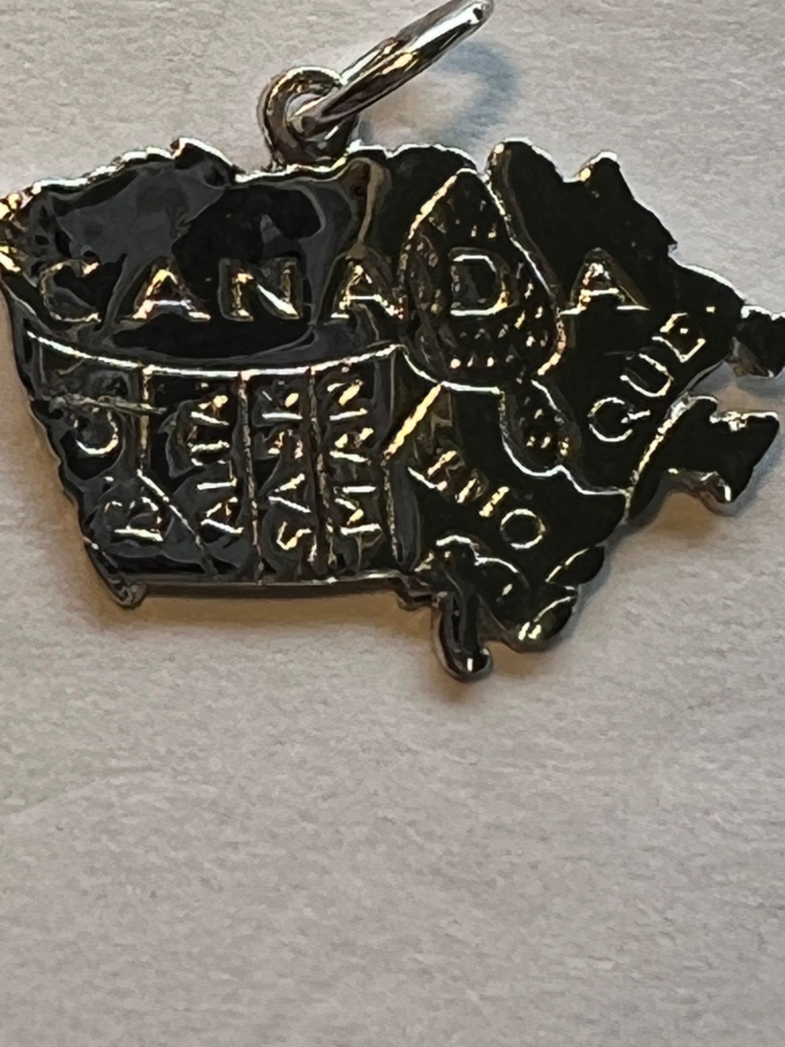 Canada Map Silver Charm Pendant