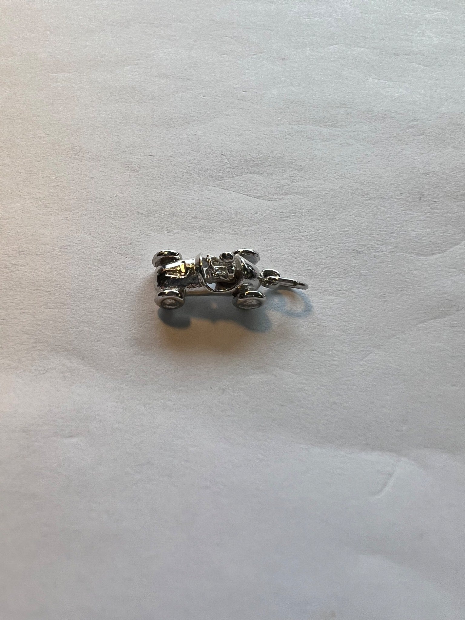 Sterling Silver Racing Car Charm