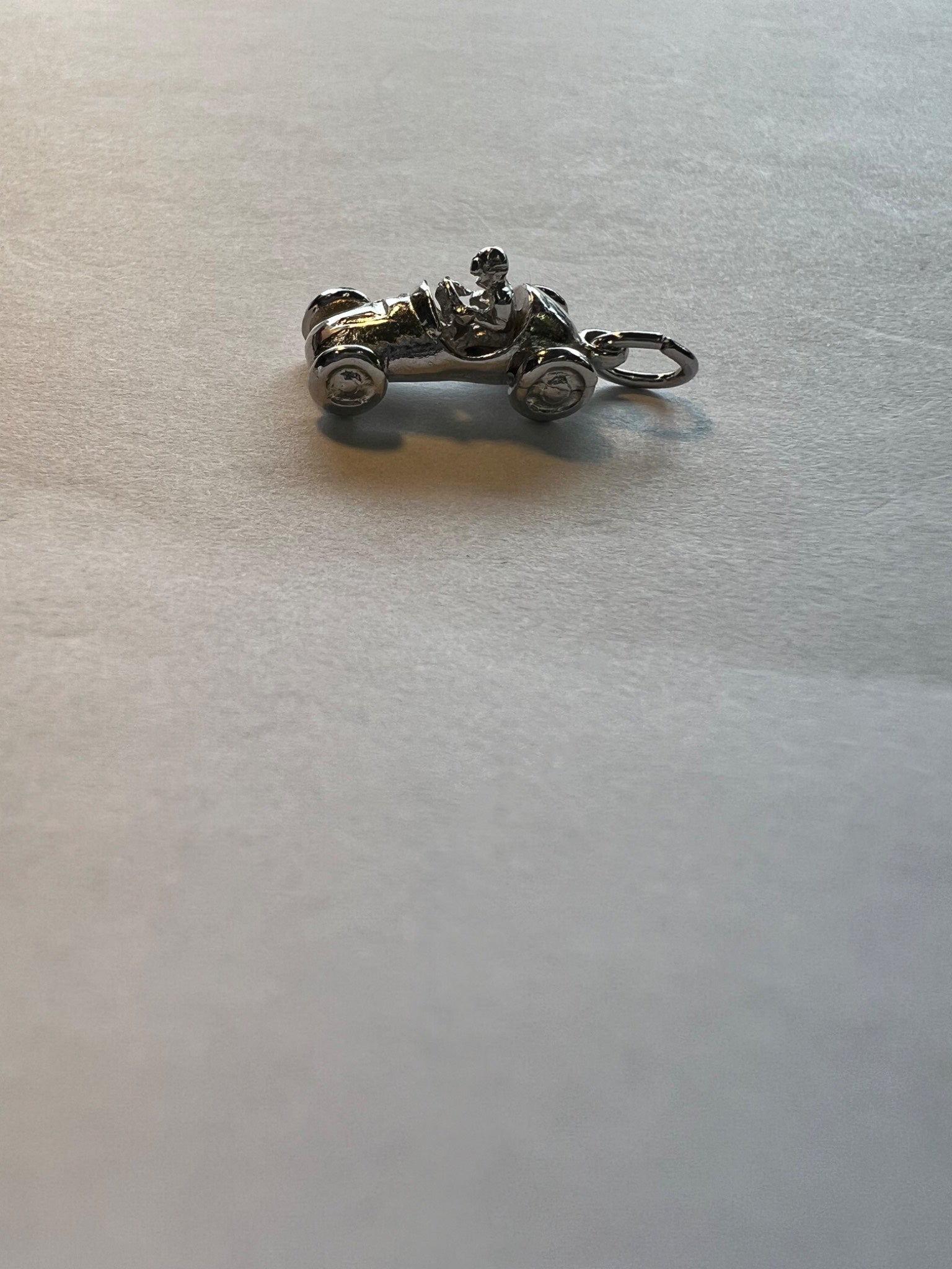 Sterling Silver Racing Car Charm