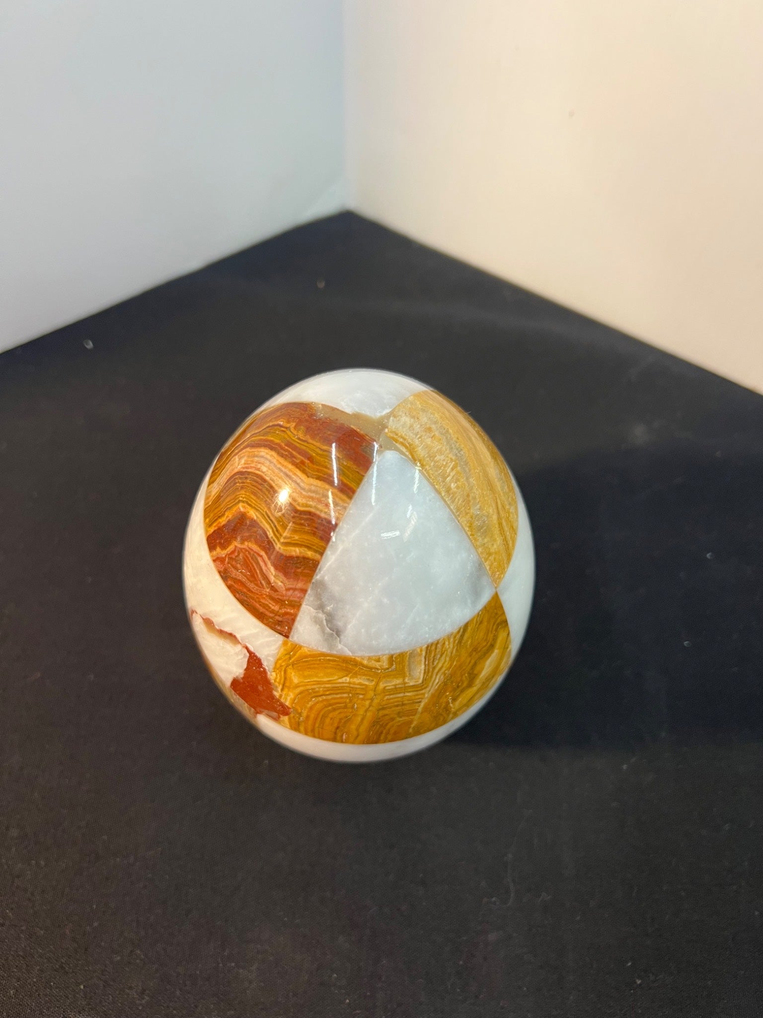 Polished Onyx Egg Decorative Object