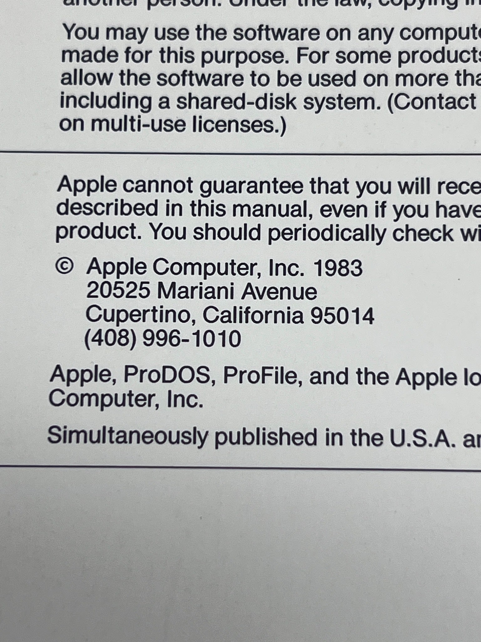 1983 Apple II ProDOS User's Manual