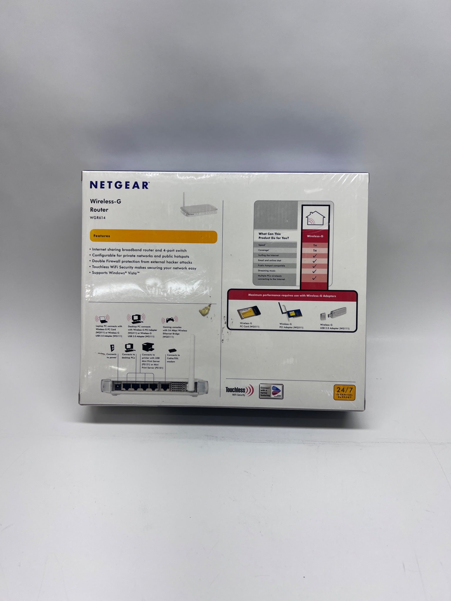 Netgear Wireless-G Router WGR614 factory sealed
