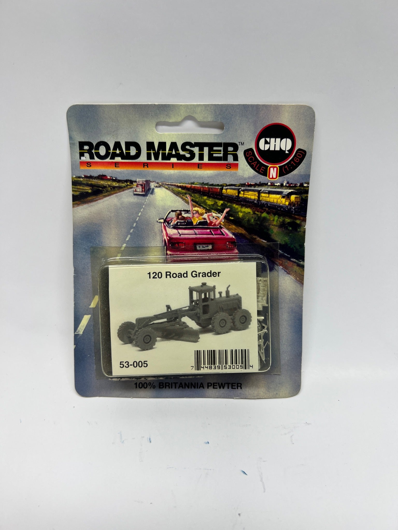 GHQ N Scale 120 Road Grader – Road Master Series – 100% Pewter – NOS
